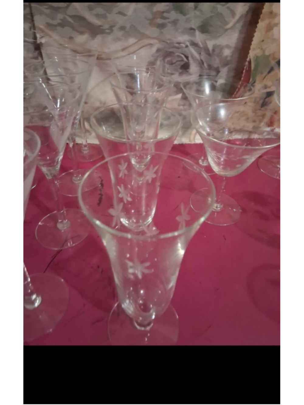 Vintage Etched Glassware Collection - Random Assorted Styles
